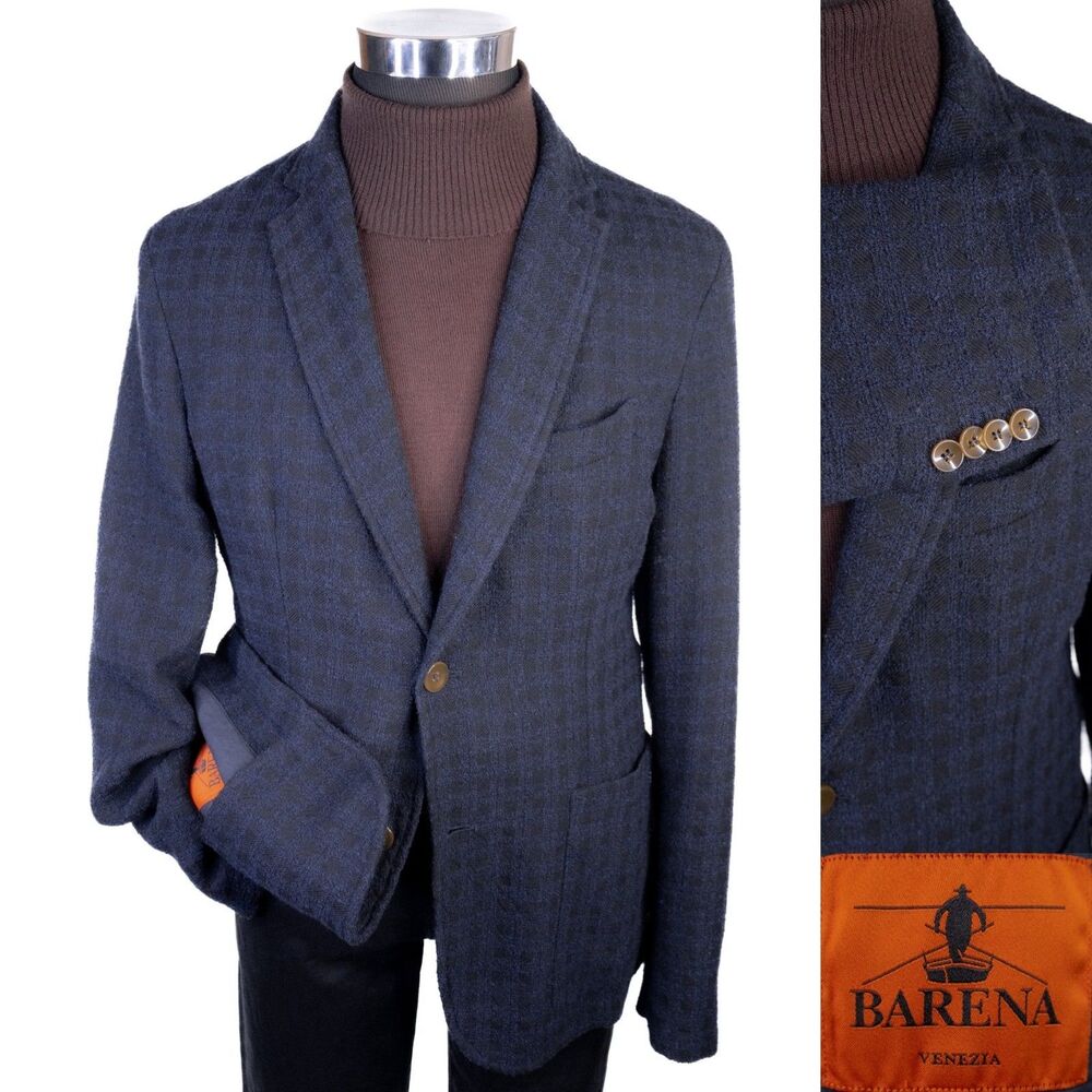 Barena Venezia Jacket 52 / 42 R Wool Blend Deconstructed Sport Coat Blazer SLIM